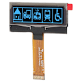 Miniatyrbilde 4 av 5: Organisk lysdiode-displaymodul 2.23in 123x32 oppløsning SSD1305 SPI IIC grensesnitt 24 pinners skjermmodul blå YEMAA