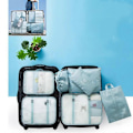 Miniatyrbild 2 av 4: Reseväska för toalettartiklar Travel Manager 7-delad Toalettartiklar och Sminkväska Kläder och R-väska Väska Himmelblå Twill Sju-delad Suit