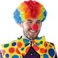 Miniatyrbild 5 av 5: 5-pack Clownskostymset - Peruk, Näsa, Väst för Cheer Cosplay-fester, Karnevaler, Klä upp dig