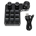 Miniatyrbillede 1 af 5: Enhånds Macro Mekanisk Tastatur RGB Mini Kablet USB OSU 9 Taster USB Mini Macro Gaming Keypad til Computer YEMMA