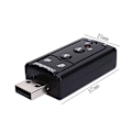 Pikkukuva 2 / 5: Nworld Kannettava 3,5 mm Äänikortti Ulkoinen Usb 2.0 7.1 Kanavainen 3D Audio Mini Adapteri Kuuloke Mikrofoni Liitäntä PC Usb Äänikortille