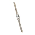 Miniatyrbillede 1 af 5: Luksuriøst Geometrisk Firkantet Rhinestone Skinnende Stålrem Quartz Armbåndsur