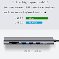 Pikkukuva 3 / 5: Seitsemän-in-yhdessä laajennustelakka tyyppi-c - hdmi4k usb3.0 pd pikalataus SD/TF seitsemän-in-yhdessä HUB-muunnin