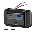 Miniatyrbillede 1 af 5: Dobbelt Hurtig Opladning Usb Qc3.0 Og Pd3.0 Rv Usb Udløb 12v Usb Oplader Bil Usb Port 12 Volt Usb Udløb