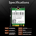 Miniatyrbillede 5 af 5: Dual Band 1200Mbps BCM94360NG WiFi Kort til MacOS Hackintosh 802.11Ac Bluetooth 4.0 Trådløs Adapter