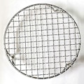 Miniatyrbillede 5 af 5: 304 Rustfrit Stål Rund Grillnet Med Fødder Barbecue Bbq Net Kølerist Damp Bagning (1 stk, Sølv)