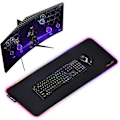 Miniatyrbillede 1 af 5: Gaming Mousepad, RGB Stor Mousepad XXL, Ekstra Stor med Flere Lystilstande, Anti-Slip Bund, Vandafvisende & Bærbar LED Mousepad til Laptop Computere