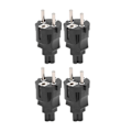 Pikkukuva 1 / 5: 4 KPL EU 2-nastainen pistoke IEC320 C5 -virtasovittimeen, ammattimainen EU 2-nastainen pistoke 4,8 mm C5-virtapistokesovittimeen kannettavalle tietokoneelle, EU-pistoke 100–250 V