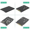Miniatyrbillede 2 af 5: 2 i 1 Kombineret M.2 NGFF Key B & MSATA SSD til 2.5 SATA3 Adapter