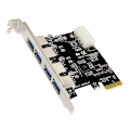 Miniatyrbillede 1 af 5: 4 Port USB 3.0 PCI-E Udvidelseskort PCI Express PCIe USB 3.0 Hub Adapter 4-Port USB3.0 Controller