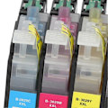 Miniatyrbillede 3 af 5: 4 stk. blækpatroner BK C M Y Glat output Klar print Printpatron med blæk til MFC J5830DW printer YEMAA