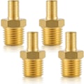 Miniatyrbilde 1 av 5: Luftfylleradapter, Messing Luftslangeadapter 1/4\" NPT (M) til Standardventil (M)