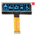 Miniatyrbilde 1 av 5: Organisk lysdiode-displaymodul 2.23in 123x32 oppløsning SSD1305 SPI IIC grensesnitt 24 pinners skjermmodul blå YEMAA