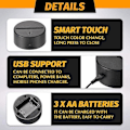 Miniatyrbilde 5 av 5: 3D Natt LED Lys Lampe Base LED Lys Display Base Lysende Base Stativ 16 Farger Med Fjernkontroll Og USB-Kabel