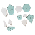 Miniatyrbillede 1 af 5: 300 Stykker Papir Patchwork Former Akryl Quilt Skabelon Quilting Patchwork Patchwork Håndværk Syning