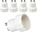GU10 till E14 Adapter, GU10 till E14 Ljuskälla Sockel Konverterare Lampa, Maximal Effekt 200W, 0~250V, 5-pack.