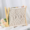 Miniatyrbild 3 av 5: Boho tidningsställ, repvävd tidningsställ, tidningskorgar med reptygdesign, tidningsställ H
