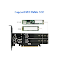 Pikkukuva 4 / 5: PCIe-M2-sovitinkortti, PCIE X16 4-porttinen M2 NVME M-avaimella varustettu SSD-kortti PCI Express -laajennuskortti lämmö