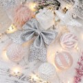 Miniatyrbild 5 av 5: Rosa Julgranspynt Set, Julhängande Klot för Julgran, jul -stjärna,-set