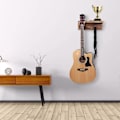 Miniatyrbild 3 av 5: Gitarrväggfäste Gitarrhållare Väggmonterad Konsol Hängare Gitarr Trä Hängande med Plockhållare och