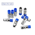 Miniatyrbillede 4 af 5: Vandtæt Forseglet RG6 Koaksial Kompressions Konnektor Adapter (10 stk)