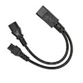 Miniatyrbillede 4 af 5: Strømsplitterkabel: IEC 320 C14 Han til C13 og C5 Hun Adapter - 10A 250V