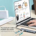 Pikkukuva 3 / 5: Liuhe 1 Laajennustelakka Type-C - RJ45 gigabit USB3.0 *3 PD65W pikalatauksella varustettu monitoimihubi