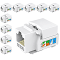 Miniatyrbild 1 av 5: 10-pack Cat6 Keystone-uttag, Ethernet-vägguttag, Cat6 Nätverkskoppling - Cat5/5e/6 Kompatibel
