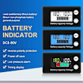 Miniatyrbild 5 av 5: LCD Vätskekristall 8-100V Voltmeter Batteri Bil Strömdetektering Digital Litiumbatteri Kapacitetsdisplaymodul,B