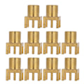 Miniatyrbillede 1 af 5: 10 stk. MCX Socket PCB Loddeplade Endestik 4 Ben Hun-stik OFC Materiale 50ohm YEMAA