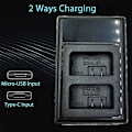 Miniatyrbilde 4 av 5: En-el25 Lader USB Dobbel Batterilader For Z 50 Z Z50 Zfc Kamera Batterilader En-el25 Erstatning
