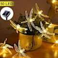 Miniatyrbillede 2 af 5: 50 LED Solcelle Lys Udendørs Guldsmede Lys Med 8 Lystilstande Vandtæt Belysning