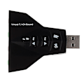 Miniatyrbilde 5 av 5: Mikrofon Mic Headset 7.1 Ch 3d Lydkort Konverter Dobbel Lydkort Virtuell 7.1 Kanal USB 2.0 Lydadapter Dobbel