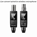 Miniatyrbilde 5 av 5: Uhf Trådløs Mikrofon Sender Mottaker Xlr Mikrofons Trådløse System Egnet For 48v Kapasitiv Mikrofon