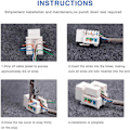 Miniatyrbild 3 av 5: 10-pack Cat6 Keystone-uttag, Ethernet-vägguttag, Cat6 Nätverkskoppling - Cat5/5e/6 Kompatibel