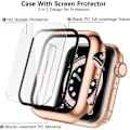Miniatyrbillede 2 af 5: Kompatibel med Apple Watch Case 40mm, Apple Watch Skærmbeskytter 40mm, Fuld Dækning Hård PC Bumper Beskyttelsescover til iWatch SE Serie 6/5/4 Dame