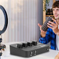 Miniatyrbillede 2 af 5: Digital Audio Sound Machine AUX IN/OUT BT-forbindelse Dobbelte mikrofonindgange