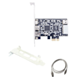 Miniatyrbillede 1 af 5: PCI-E 1X IEEE 1394A 4 Port(3+1) Firewire Kort Adapter 1394 a PCIe med 6 Pin til 4 Pin IEEE 1394 Kabel