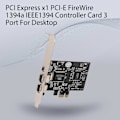 Pikkukuva 4 / 5: PCI x1 PCI-E FireWire 1394a IEEE1394 -ohjainkortti, 3 porttia pöytäkoneelle