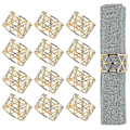Miniatyrbillede 1 af 5: Servietringe, 12 stk. Guld Servietringe, Servietringholdere til spisning