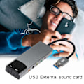 Miniatyrbilde 4 av 5: USB Ekstern Lydkort for Windows 8/7/XP Optisk SPDIF Inngang Multifunksjonelt Lydkort Adapter for PC Datamaskin Bærbar Forsterker Opptak