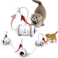 Miniatyrbild 1 av 5: Interaktiv Automatisk Sensor Smart Robot Elektronisk Fjäderleksak Självspelande USB Uppladdningsbara Kattungeleksaker