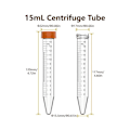 Miniatyrbillede 2 af 5: 15ml Koniske Centrifugerør, 50 stk. Sterile Rør med Lækagesikre Skruelåg, Koniske Rør med Gr