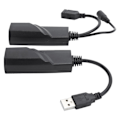 Miniatyrbillede 5 af 5: Netværksforlængerkabel USB2.0 til RJ45 Adapter Konverter Extender CAT5E / CAT6 100-240V US Stik