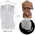 Miniatyrbillede 5 af 5: Kropssilikonharpiks Stearinlysform, 2 stk 3D Kropsformet Stearinlysform, Stearinlysforme Til Diym