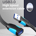 Miniatyrbild 3 av 3: USB 3.0 Han- till Hon-förlängningskabel 3/2/1.5/1/0.5m Hög Hastighet Data Synkkabel