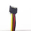 Miniatyrbilde 4 av 5: SATA 15-pin hann til 2 SATA 15-pin hunn 15-pin strømledning HDD Y-splitter universell kontakt adapter