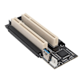 Miniatyrbillede 3 af 5: PCI E til Dual PCI Kort Plug and Play PCB Materiale Blå LED Dual PCI Udvidelseskort til WIN YEMMA