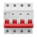Miniatyrbillede 1 af 5: DC Miniature Strømafbryder 4P Solcelleanlæg 16A DIN Skinne Montering 6000A Segmenteret Kapacitet DC1000V DZ47s 63Z C16