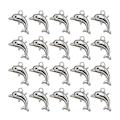 Miniatyrbillede 1 af 3: 20 stk. Modelegering Delfin Vedhæng Charms DIY Smykkefremstilling Tilbehør Til Halskæde Armbånd -T